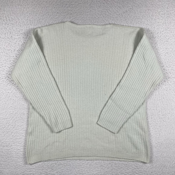 Sostanza‎ Sweater Womens 2X Plus Light Green Cable Knit Lambswool Rabbit Hair - Picture 2 of 15